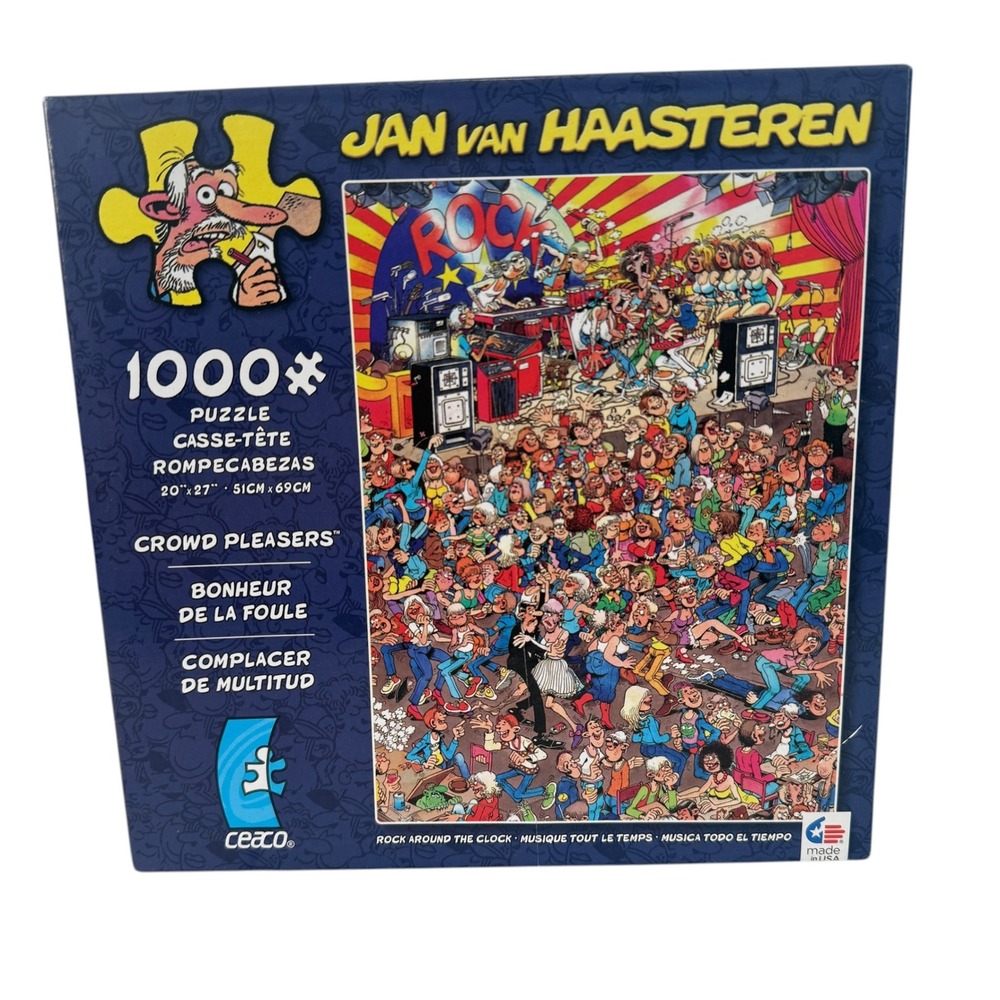 Jan van Haasteren Rock Around the Clock 1000 Piece Jigsaw Puzzle Ceaco Complete